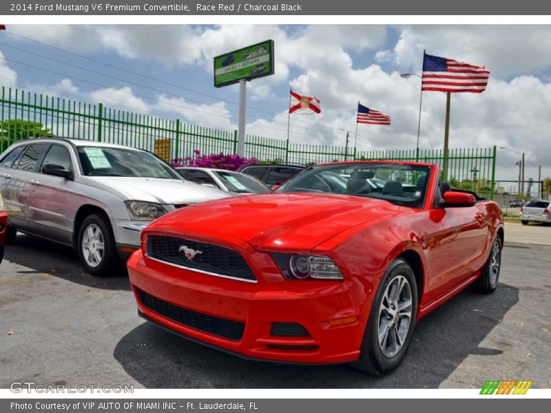 Race Red / Charcoal Black 2014 Ford Mustang V6 Premium Convertible