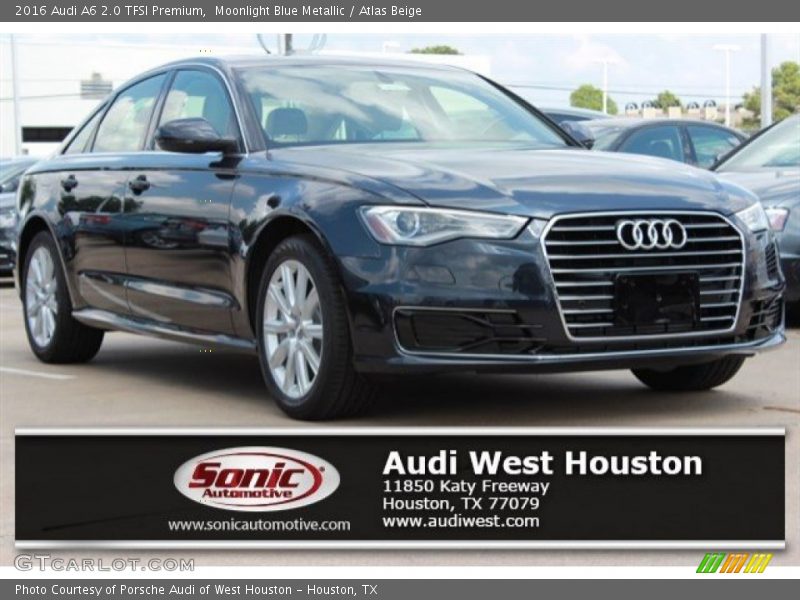 Moonlight Blue Metallic / Atlas Beige 2016 Audi A6 2.0 TFSI Premium