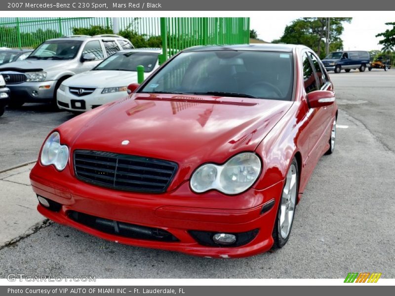 Mars Red / Black 2007 Mercedes-Benz C 230 Sport