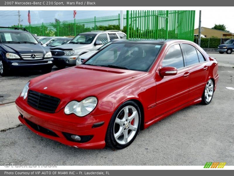 Mars Red / Black 2007 Mercedes-Benz C 230 Sport