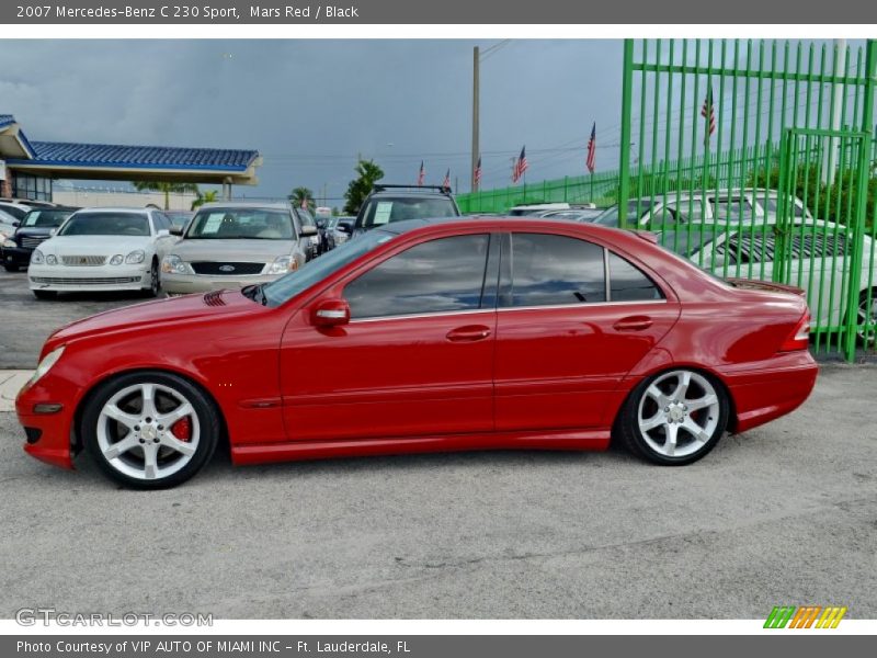 Mars Red / Black 2007 Mercedes-Benz C 230 Sport