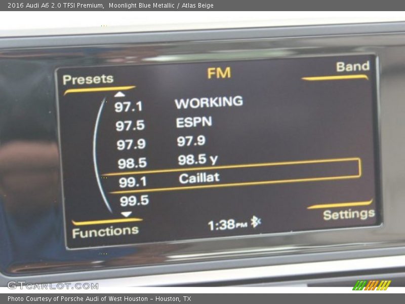 Moonlight Blue Metallic / Atlas Beige 2016 Audi A6 2.0 TFSI Premium