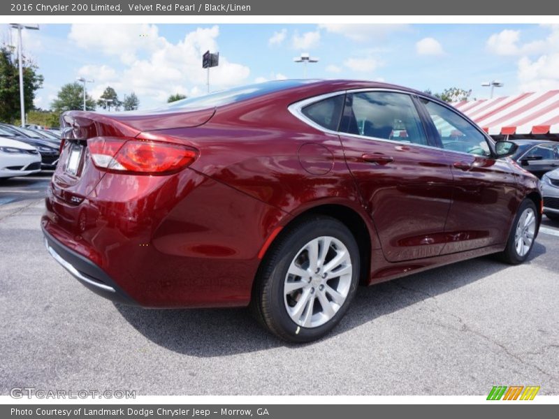 Velvet Red Pearl / Black/Linen 2016 Chrysler 200 Limited
