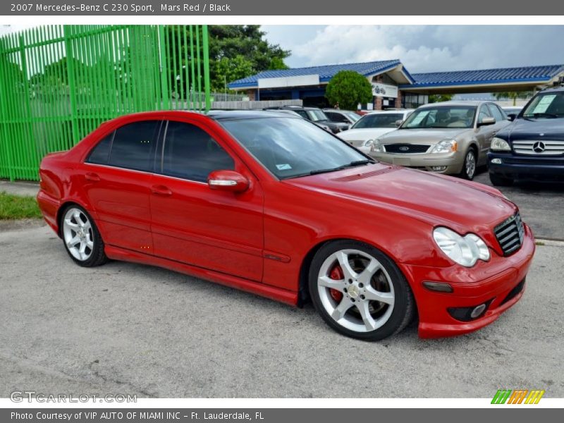 Mars Red / Black 2007 Mercedes-Benz C 230 Sport