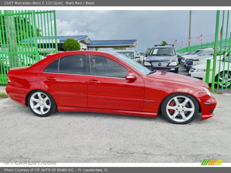 Mars Red / Black 2007 Mercedes-Benz C 230 Sport