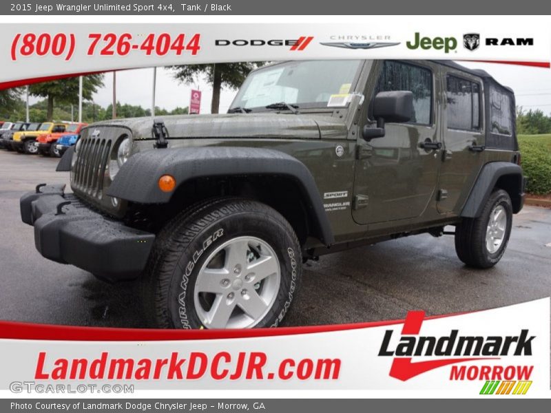 Tank / Black 2015 Jeep Wrangler Unlimited Sport 4x4