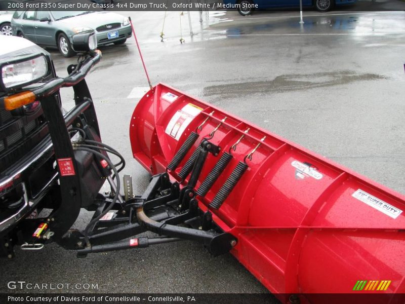 Oxford White / Medium Stone 2008 Ford F350 Super Duty Chassis 4x4 Dump Truck