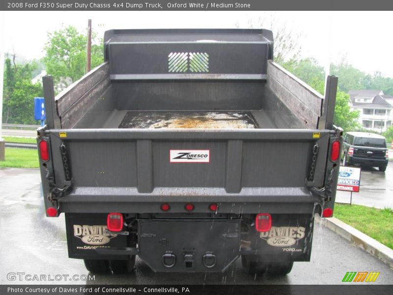 Oxford White / Medium Stone 2008 Ford F350 Super Duty Chassis 4x4 Dump Truck