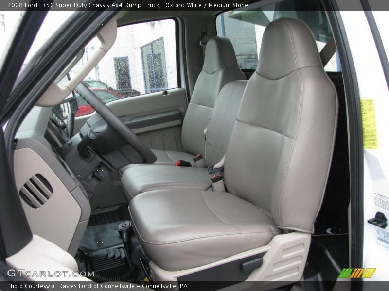 Oxford White / Medium Stone 2008 Ford F350 Super Duty Chassis 4x4 Dump Truck