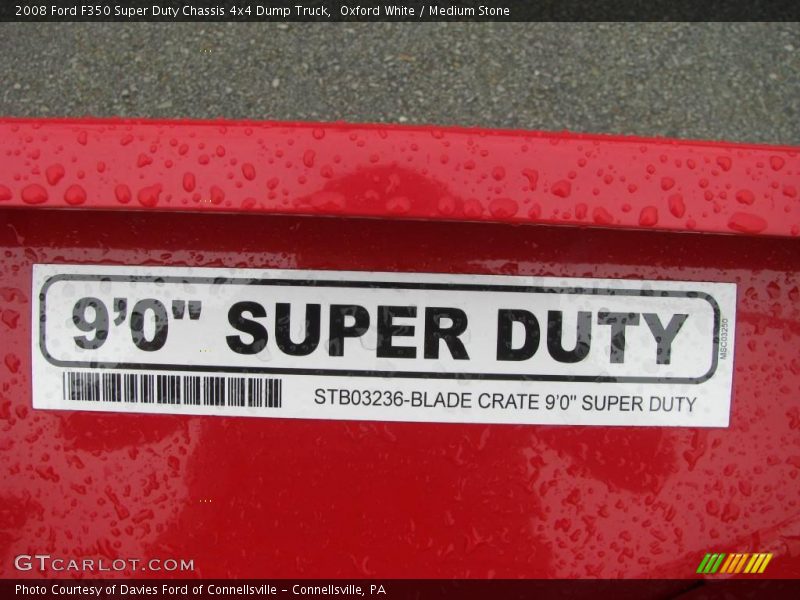 Oxford White / Medium Stone 2008 Ford F350 Super Duty Chassis 4x4 Dump Truck