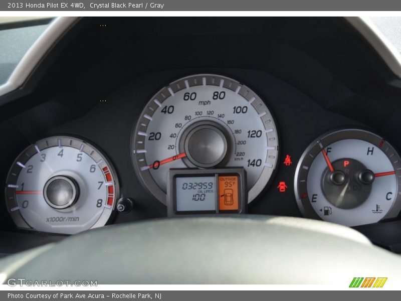 Crystal Black Pearl / Gray 2013 Honda Pilot EX 4WD