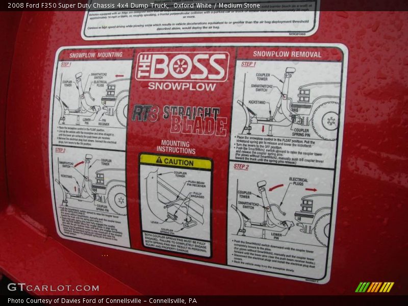 Oxford White / Medium Stone 2008 Ford F350 Super Duty Chassis 4x4 Dump Truck