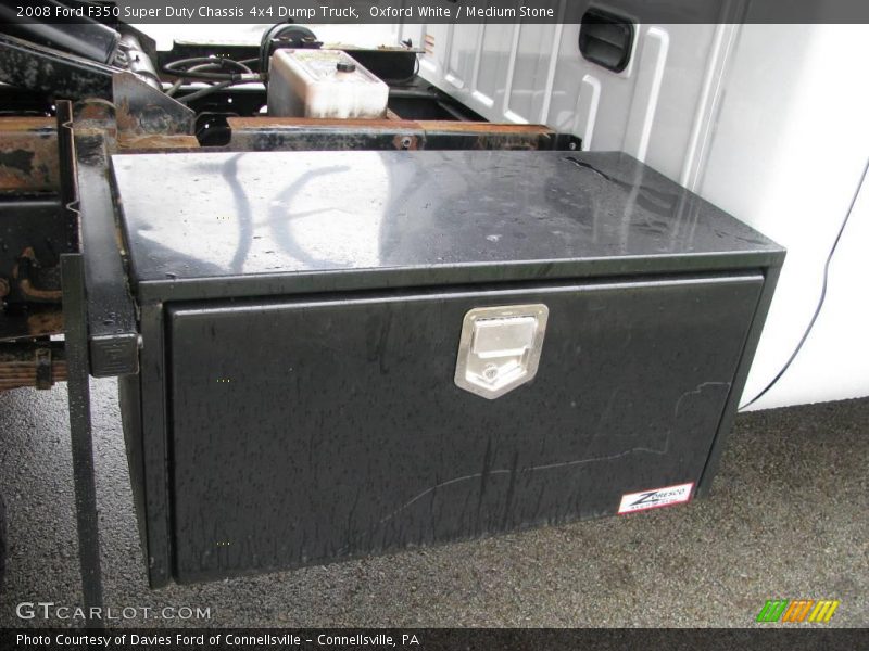 Oxford White / Medium Stone 2008 Ford F350 Super Duty Chassis 4x4 Dump Truck