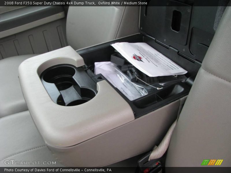 Oxford White / Medium Stone 2008 Ford F350 Super Duty Chassis 4x4 Dump Truck