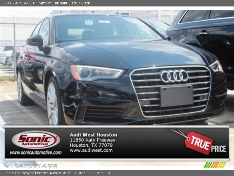 Brilliant Black / Black 2016 Audi A3 1.8 Premium