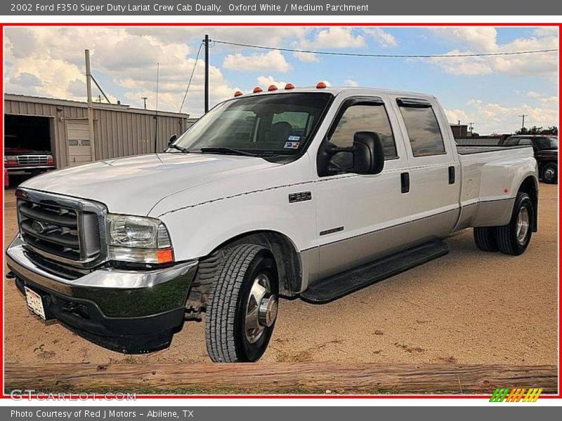 Oxford White / Medium Parchment 2002 Ford F350 Super Duty Lariat Crew Cab Dually
