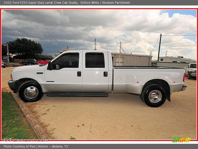 Oxford White / Medium Parchment 2002 Ford F350 Super Duty Lariat Crew Cab Dually