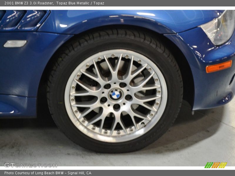 Topaz Blue Metallic / Topaz 2001 BMW Z3 3.0i Roadster