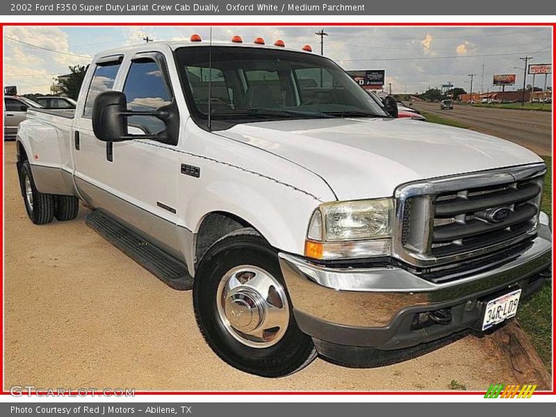 Oxford White / Medium Parchment 2002 Ford F350 Super Duty Lariat Crew Cab Dually