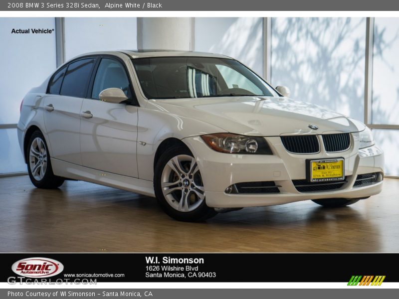 Alpine White / Black 2008 BMW 3 Series 328i Sedan