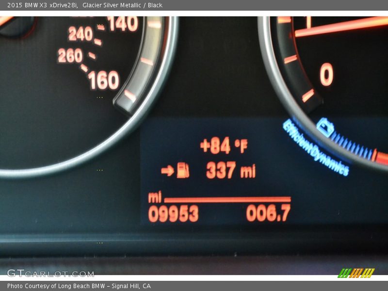 Glacier Silver Metallic / Black 2015 BMW X3 xDrive28i