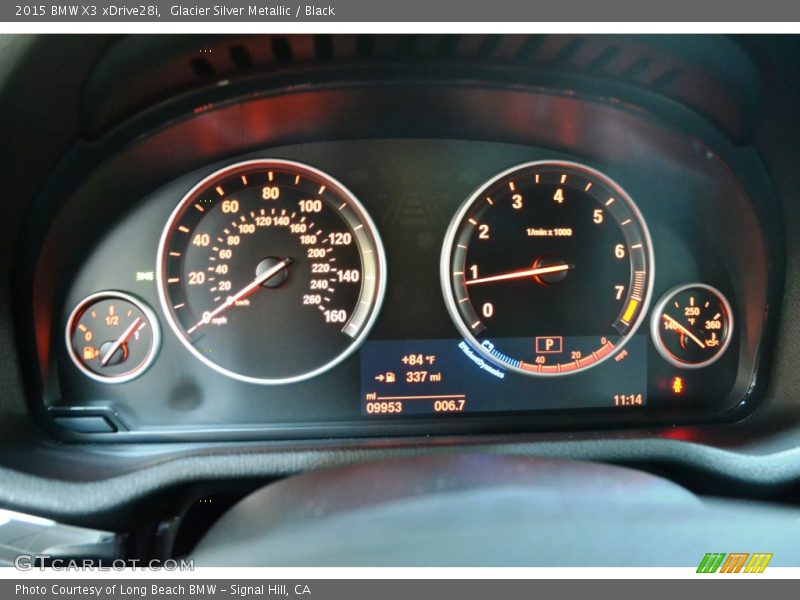 Glacier Silver Metallic / Black 2015 BMW X3 xDrive28i