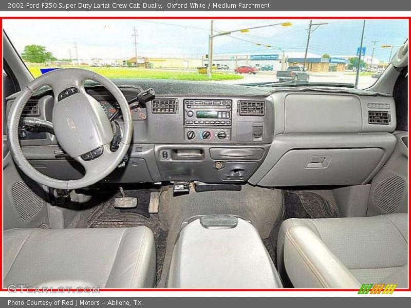 Oxford White / Medium Parchment 2002 Ford F350 Super Duty Lariat Crew Cab Dually