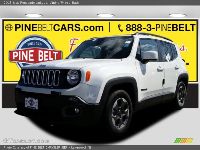 Alpine White / Black 2015 Jeep Renegade Latitude
