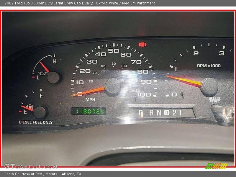 Oxford White / Medium Parchment 2002 Ford F350 Super Duty Lariat Crew Cab Dually