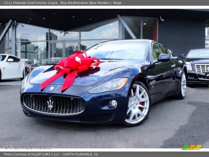 Blue Mediterraneo (Blue Metallic) / Beige 2011 Maserati GranTurismo Coupe