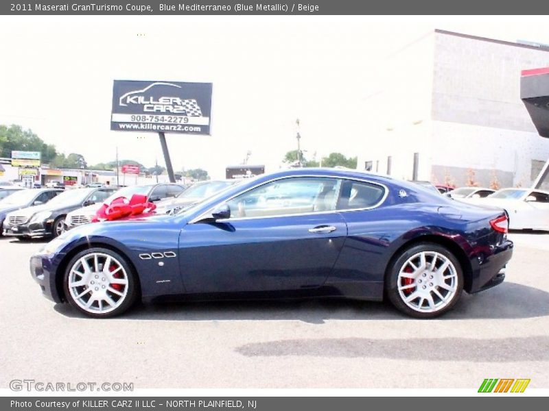 Blue Mediterraneo (Blue Metallic) / Beige 2011 Maserati GranTurismo Coupe