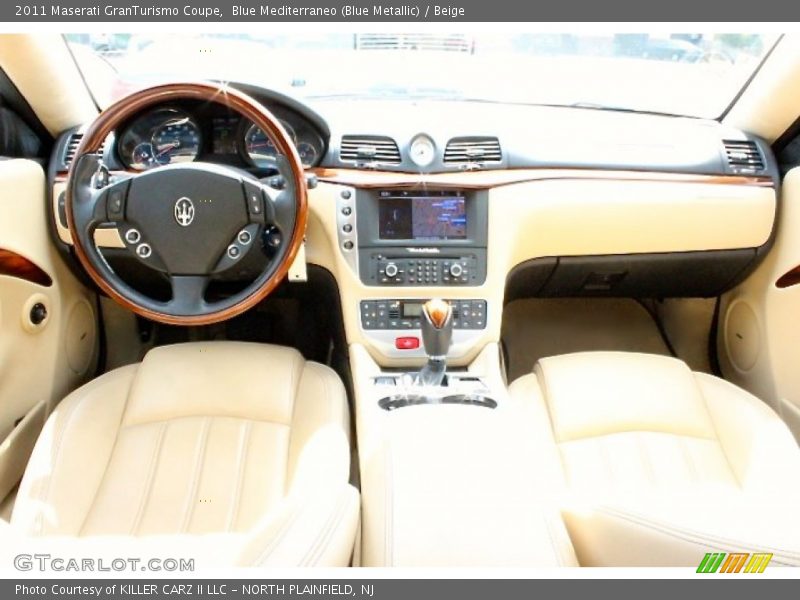Blue Mediterraneo (Blue Metallic) / Beige 2011 Maserati GranTurismo Coupe