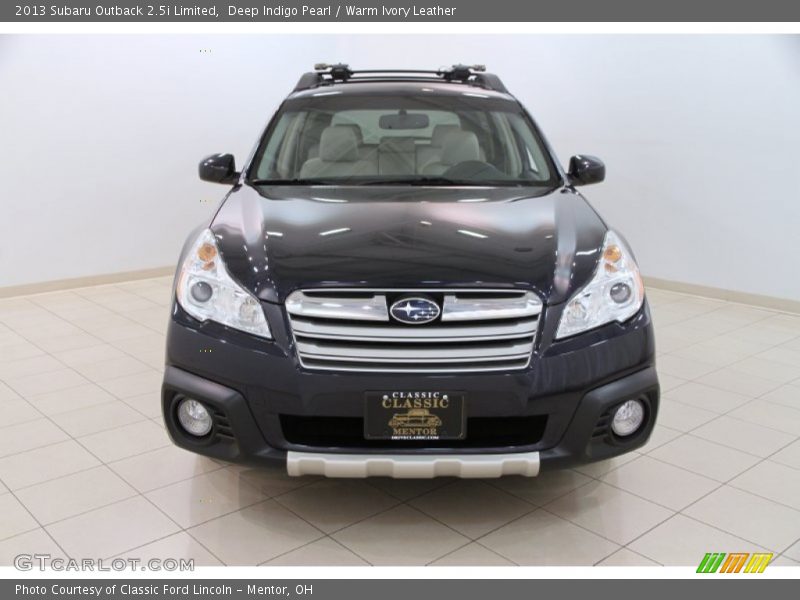 Deep Indigo Pearl / Warm Ivory Leather 2013 Subaru Outback 2.5i Limited