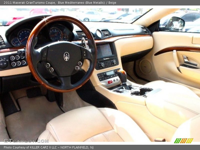 Blue Mediterraneo (Blue Metallic) / Beige 2011 Maserati GranTurismo Coupe