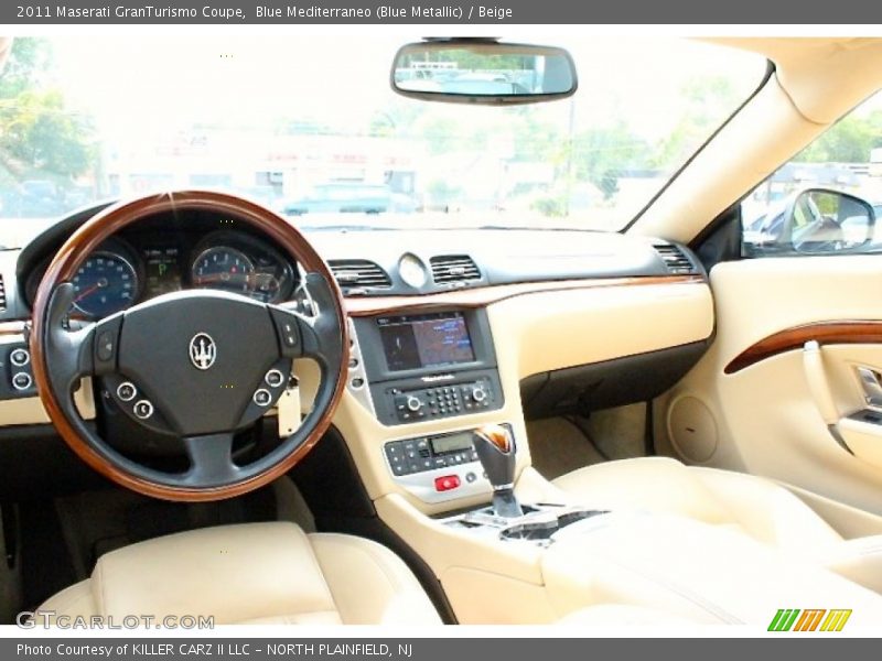 Blue Mediterraneo (Blue Metallic) / Beige 2011 Maserati GranTurismo Coupe