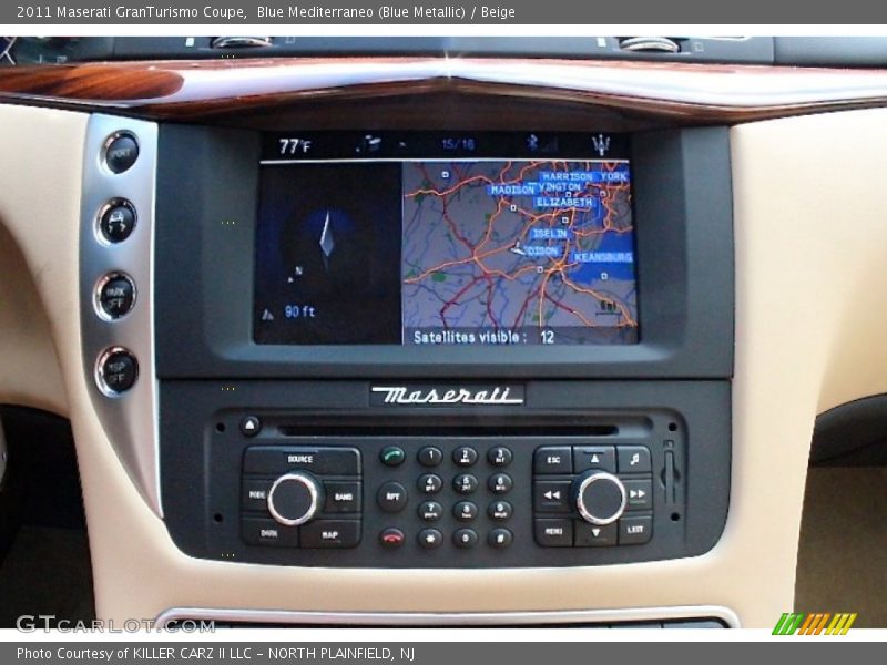 Blue Mediterraneo (Blue Metallic) / Beige 2011 Maserati GranTurismo Coupe