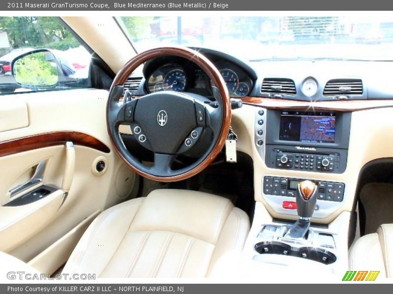 Blue Mediterraneo (Blue Metallic) / Beige 2011 Maserati GranTurismo Coupe