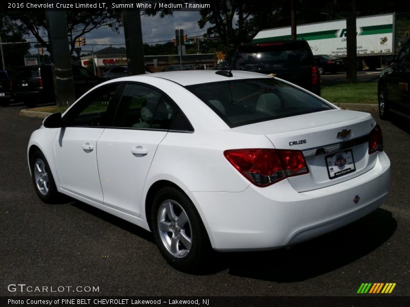 Summit White / Medium Titanium 2016 Chevrolet Cruze Limited LT