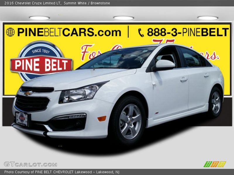 Summit White / Brownstone 2016 Chevrolet Cruze Limited LT