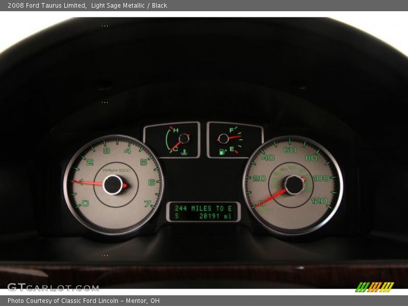 Light Sage Metallic / Black 2008 Ford Taurus Limited