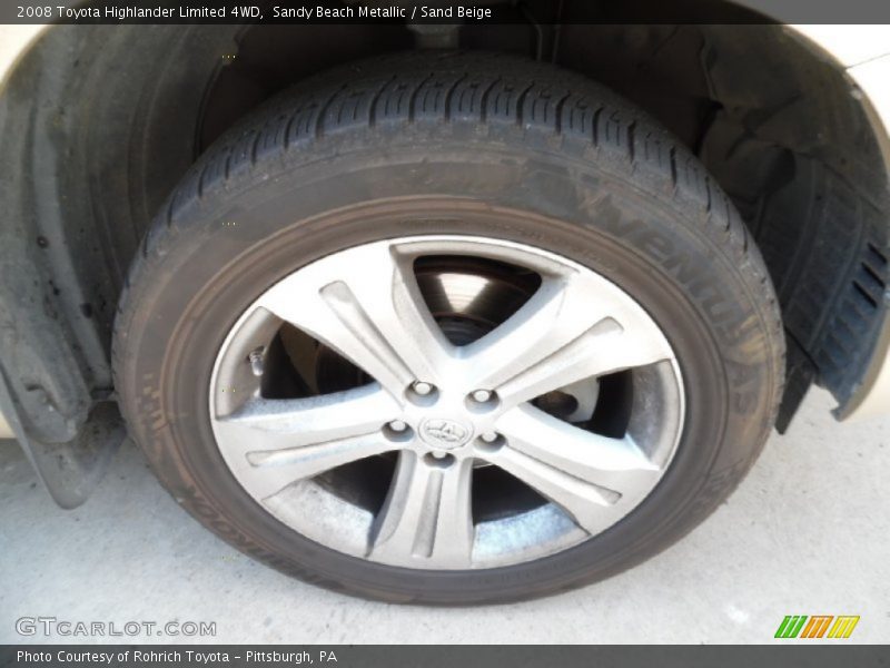 Sandy Beach Metallic / Sand Beige 2008 Toyota Highlander Limited 4WD