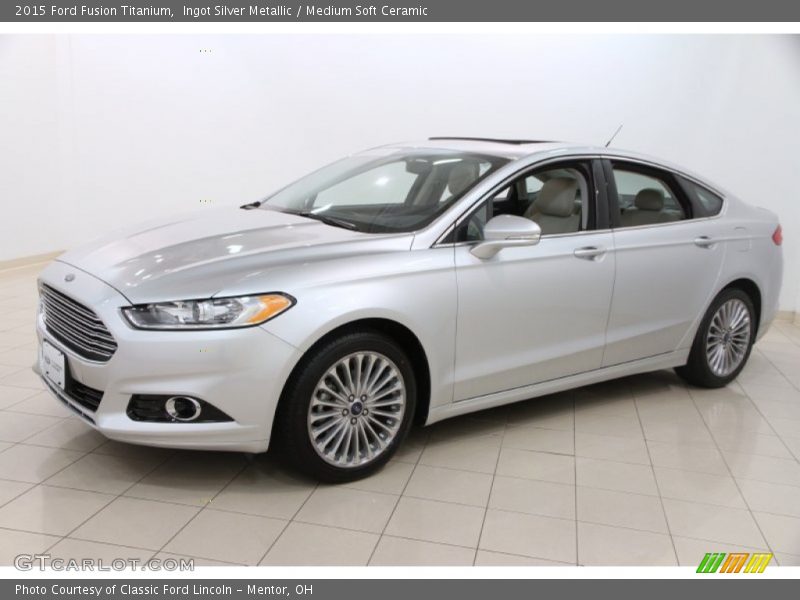 Ingot Silver Metallic / Medium Soft Ceramic 2015 Ford Fusion Titanium