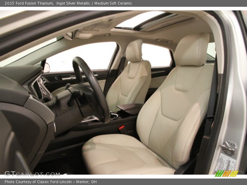 Ingot Silver Metallic / Medium Soft Ceramic 2015 Ford Fusion Titanium