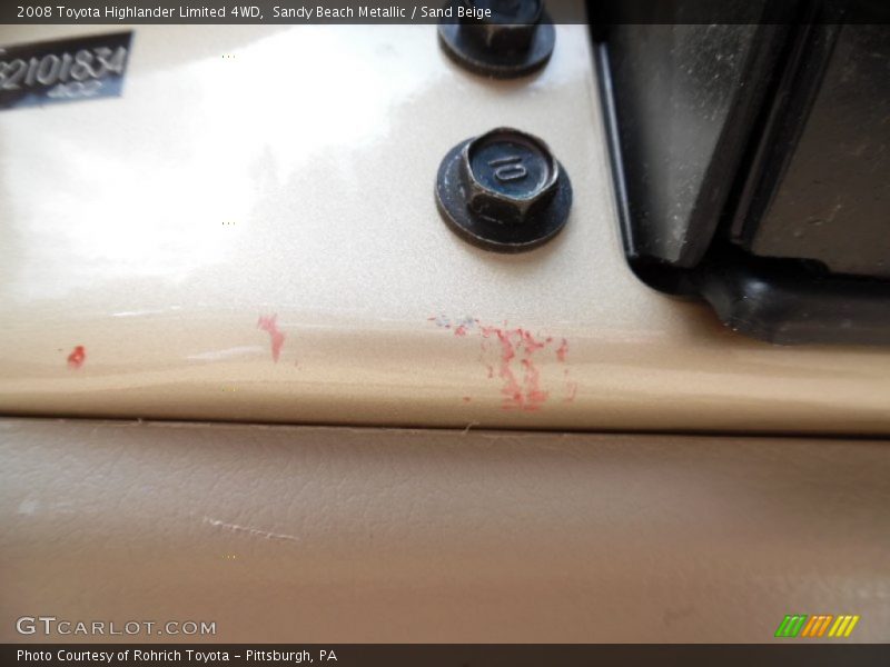 Sandy Beach Metallic / Sand Beige 2008 Toyota Highlander Limited 4WD