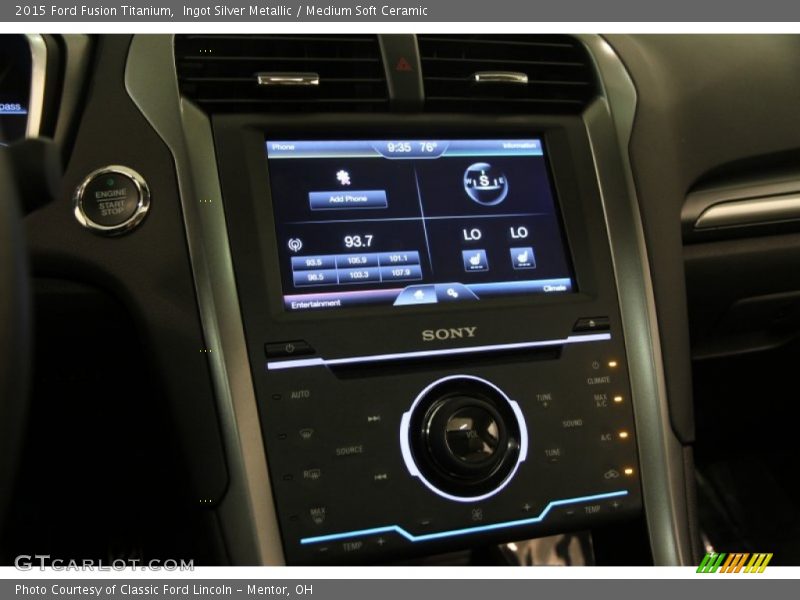 Ingot Silver Metallic / Medium Soft Ceramic 2015 Ford Fusion Titanium