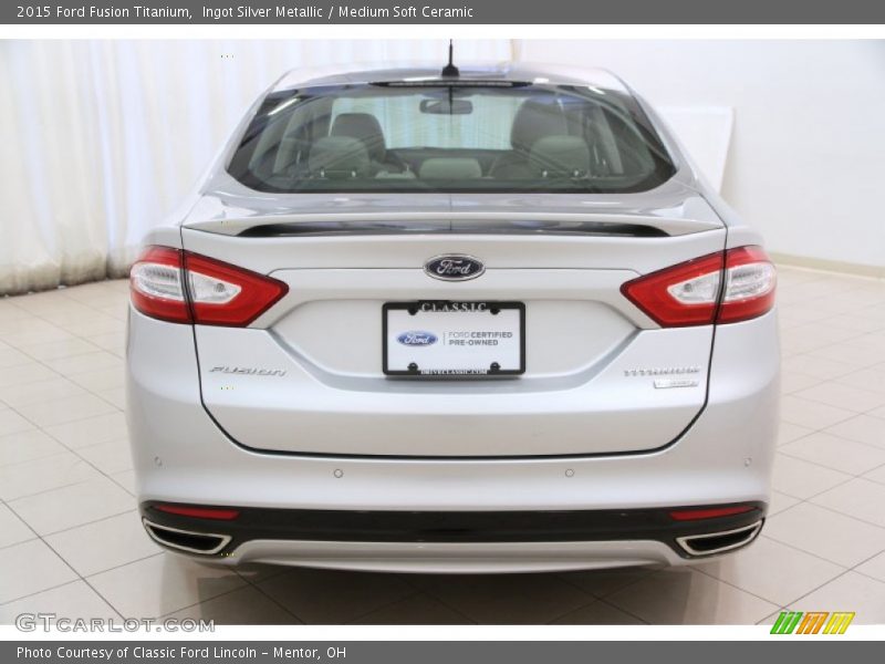 Ingot Silver Metallic / Medium Soft Ceramic 2015 Ford Fusion Titanium