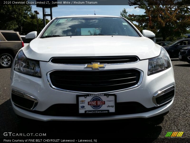 Summit White / Medium Titanium 2016 Chevrolet Cruze Limited LT