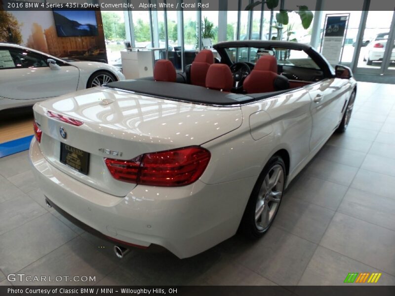 Alpine White / Coral Red 2016 BMW 4 Series 435i xDrive Convertible