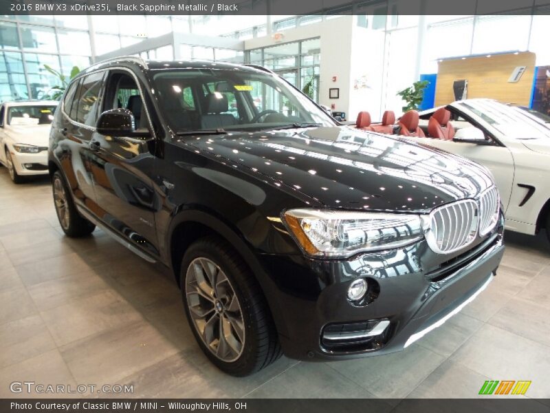 Black Sapphire Metallic / Black 2016 BMW X3 xDrive35i
