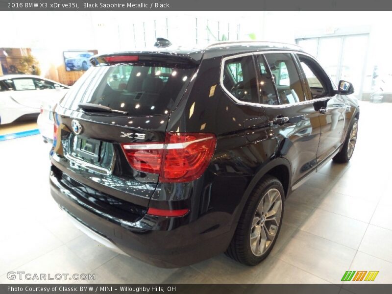 Black Sapphire Metallic / Black 2016 BMW X3 xDrive35i